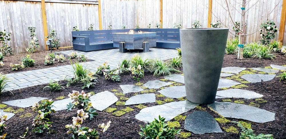 Modern landscape complementing a renovated turn-of-the-century Tacoma home